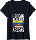 Womens Arepa Maker Latin Venezuela Food V-Neck Apparel | Premium Quality | Comfort Daily Wear