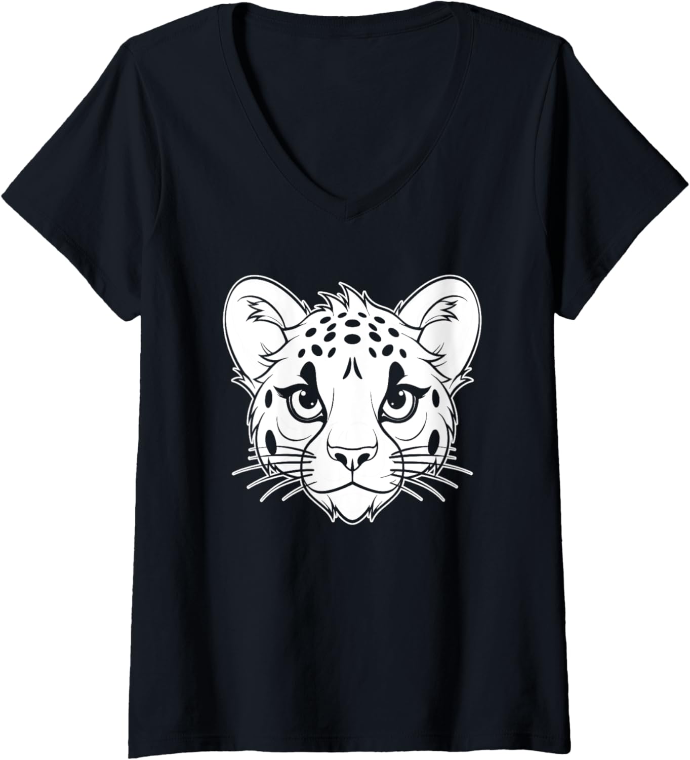 Womens Cheetah African Cat Big Cheetah V Neck Apparel High Search Demand Fan Favorite