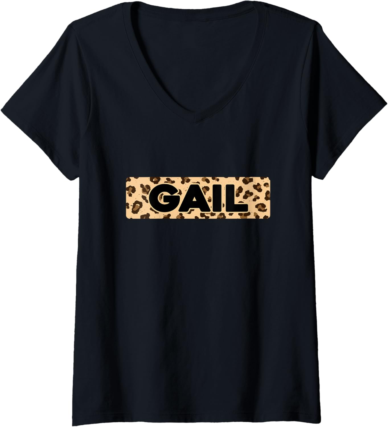 Funny Gail Leopard Print Personalized Name Gail V Neck Apparel Trending US Best Seller Look