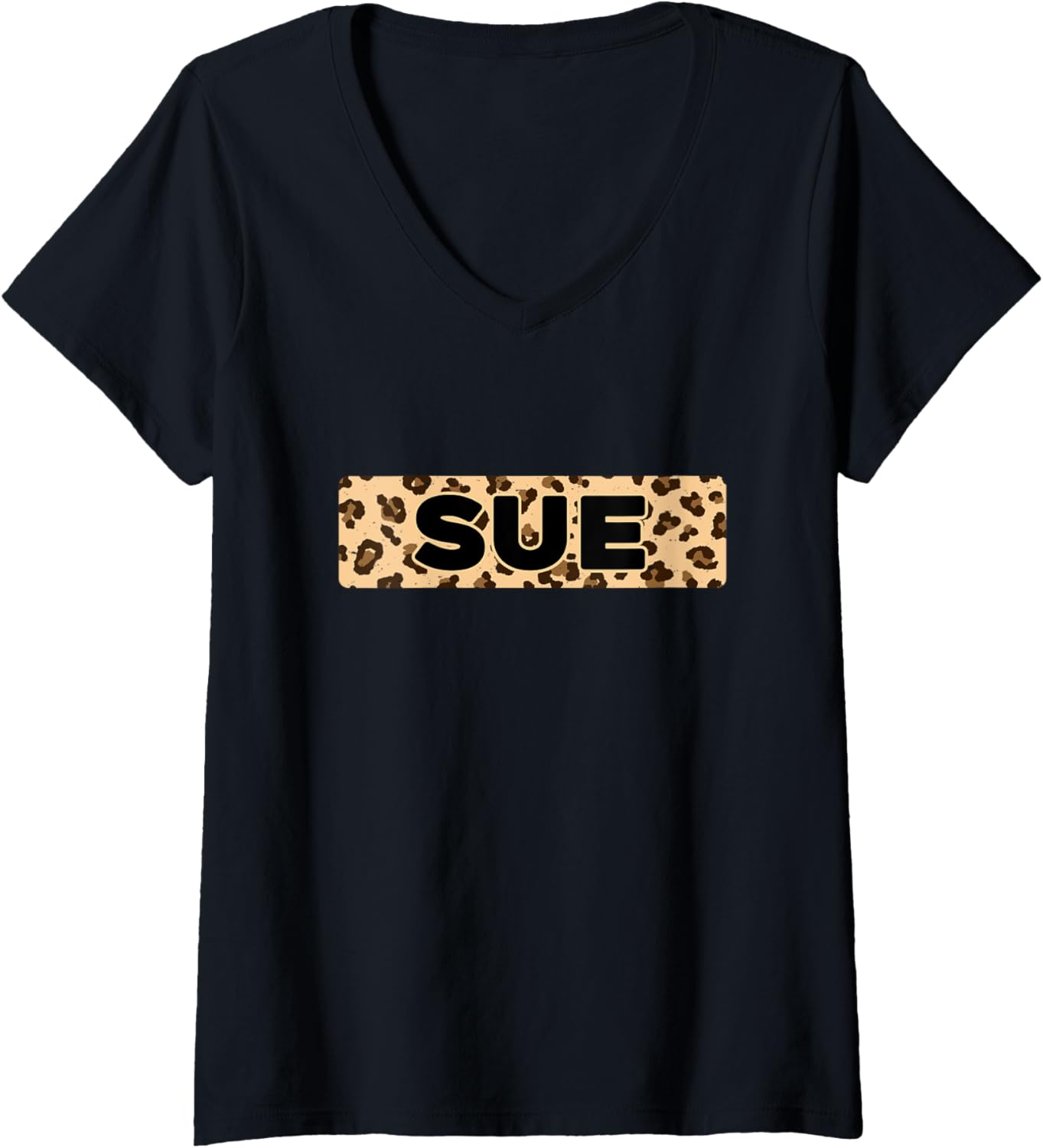 Funny Sue Leopard Print Personalized Name Sue V Neck Apparel Trending US Everyday Wear