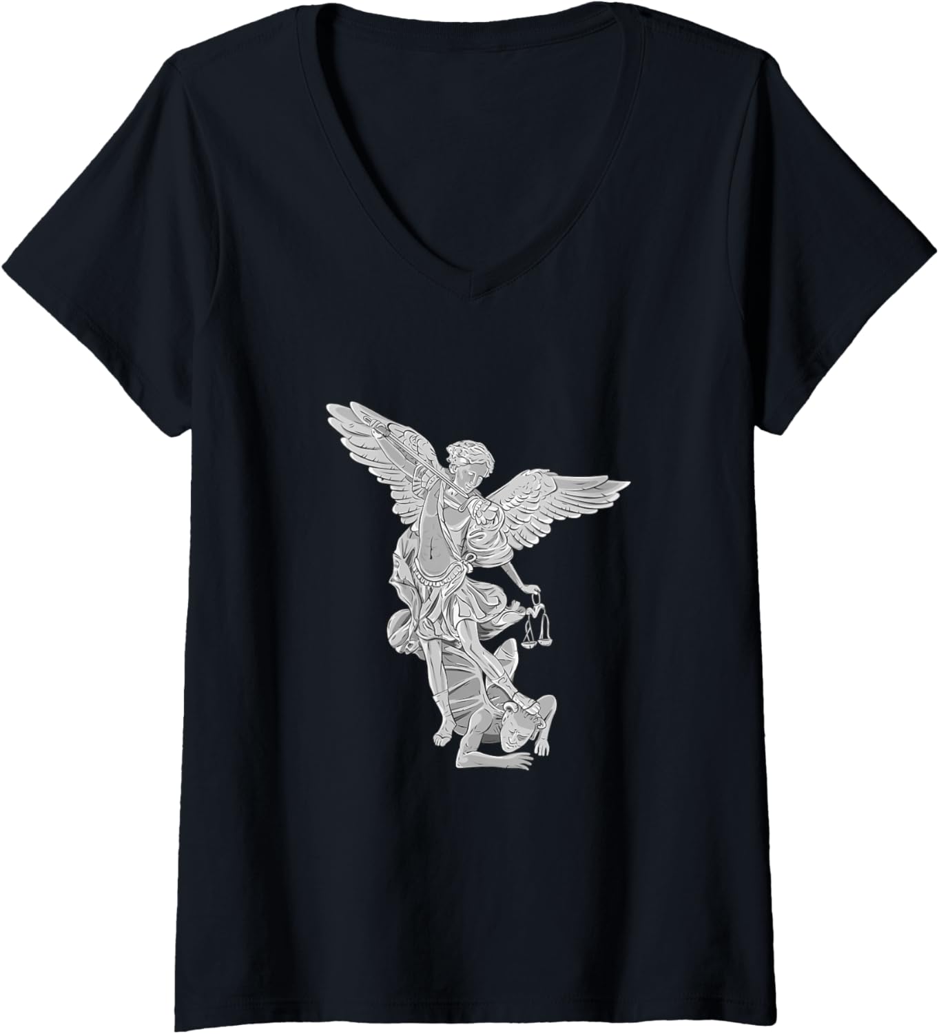 Womens St Michael the Archangel V-Neck Apparel | Premium Quality