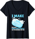 Womens Funny I Make Soap Makers Soaper V-Neck Apparel | Best Seller Pick | Comfort Daily Wear