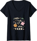 Womens Sewing Yes i really do need all this Yarn V-Neck Yarn Supply | High Search Volume | Best Seller Choice