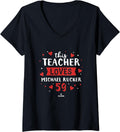 Womens This Teacher Loves Michael Rucker Chicago Baseball Player V-Neck Apparel | US Best Seller
