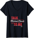 Womens Talk To Me Michael Chavis V-Neck Apparel | US Best Seller