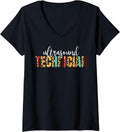 Womens Ultrasound Technician Cheetah Print Sonography Ultrasound V Neck Apparel Comfort Fit Everyday Wear