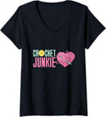 Womens Crochet Junkie - Yarn Lover V-Neck Yarn Supply | Viral US Pick | High CTR Title