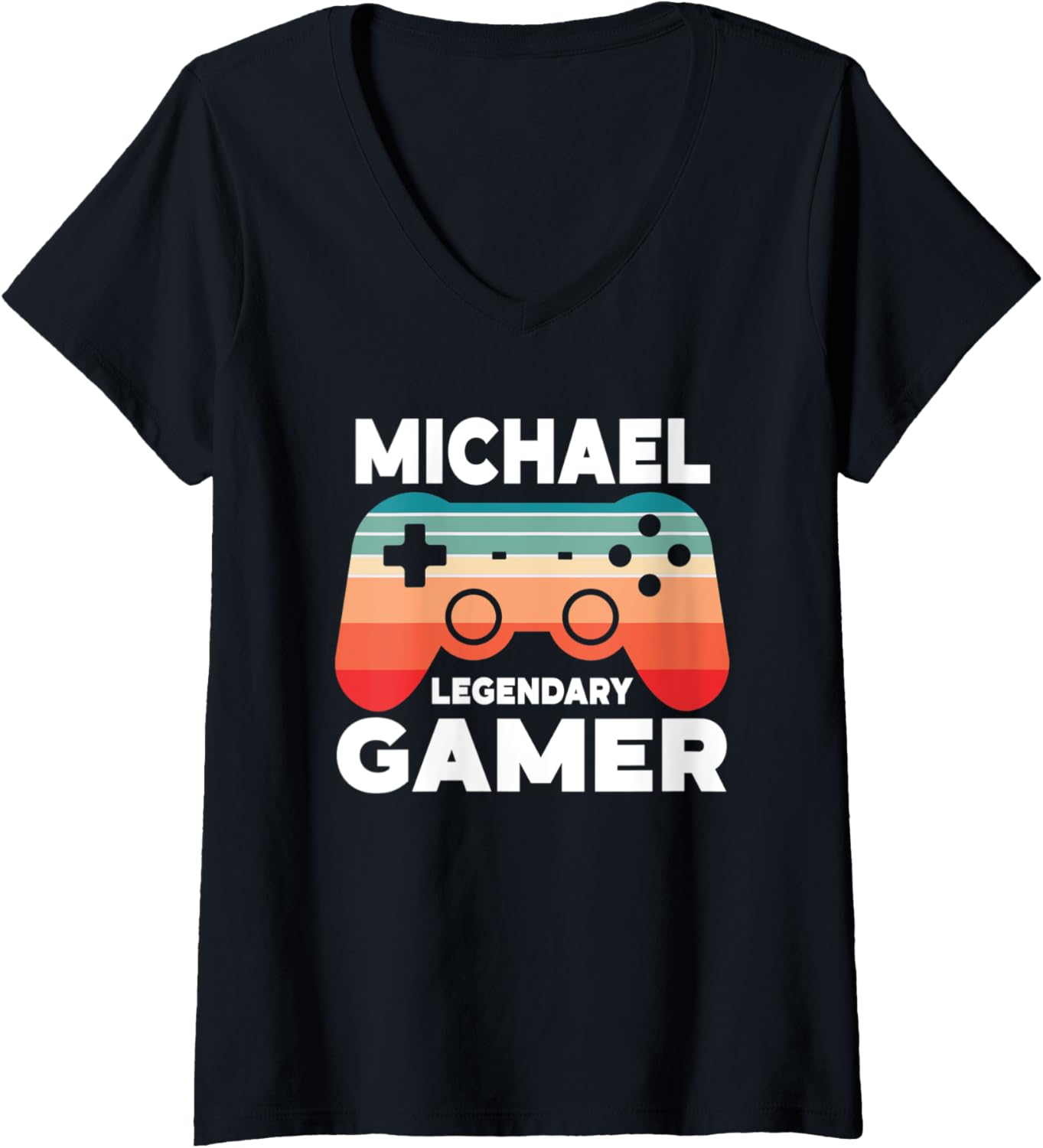 Womens Michael Legendary Gamer Funny Personalized Michael Gamer V-Neck Apparel | Trending 2025