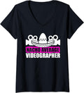 Womens Videographer Nacho Videography Filmmaker V-Neck Apparel | High Search Volume | Comfort Daily Wear