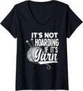 Womens It's Not Hoarding If It's Yarn - Knitter Crocheter Gift Idea V-Neck Yarn Supply | Trending 2025 | Perfect for ...