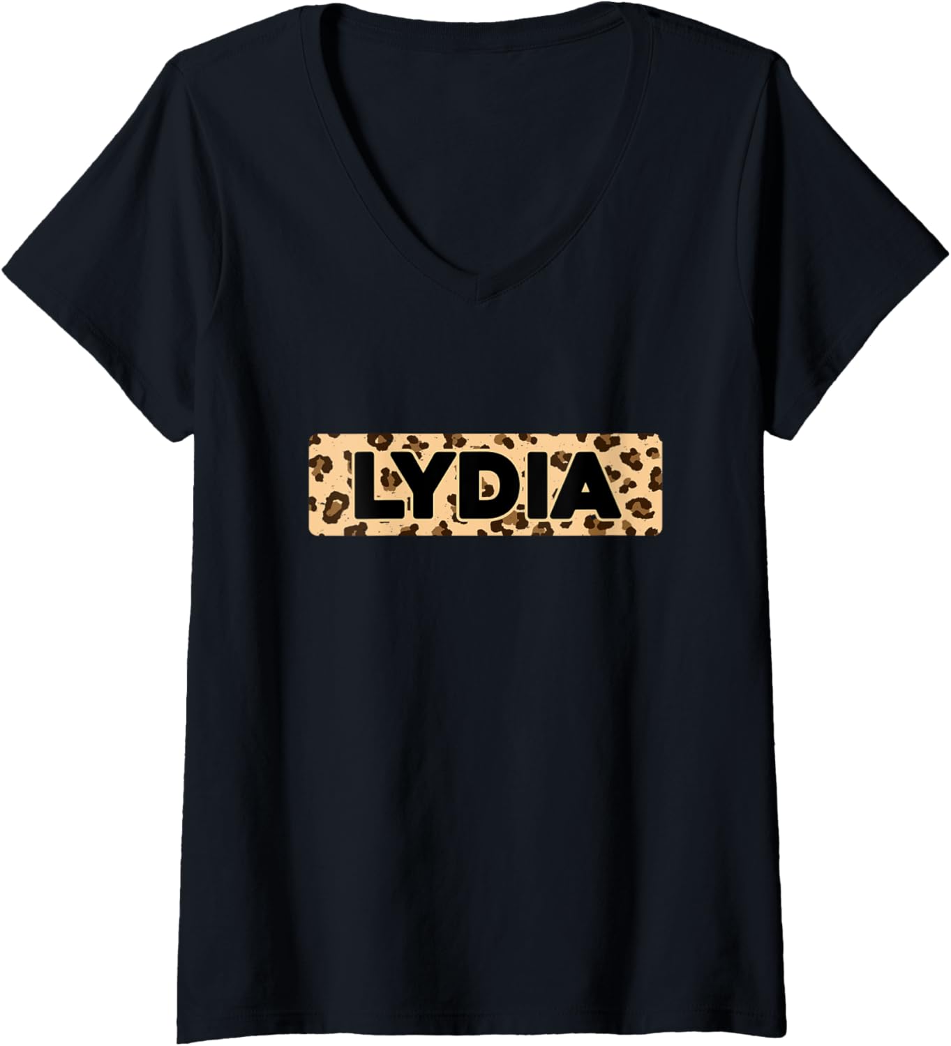 Funny Lydia Leopard Print Personalized Name Lydia V Neck Apparel Trending US Hot Right Now