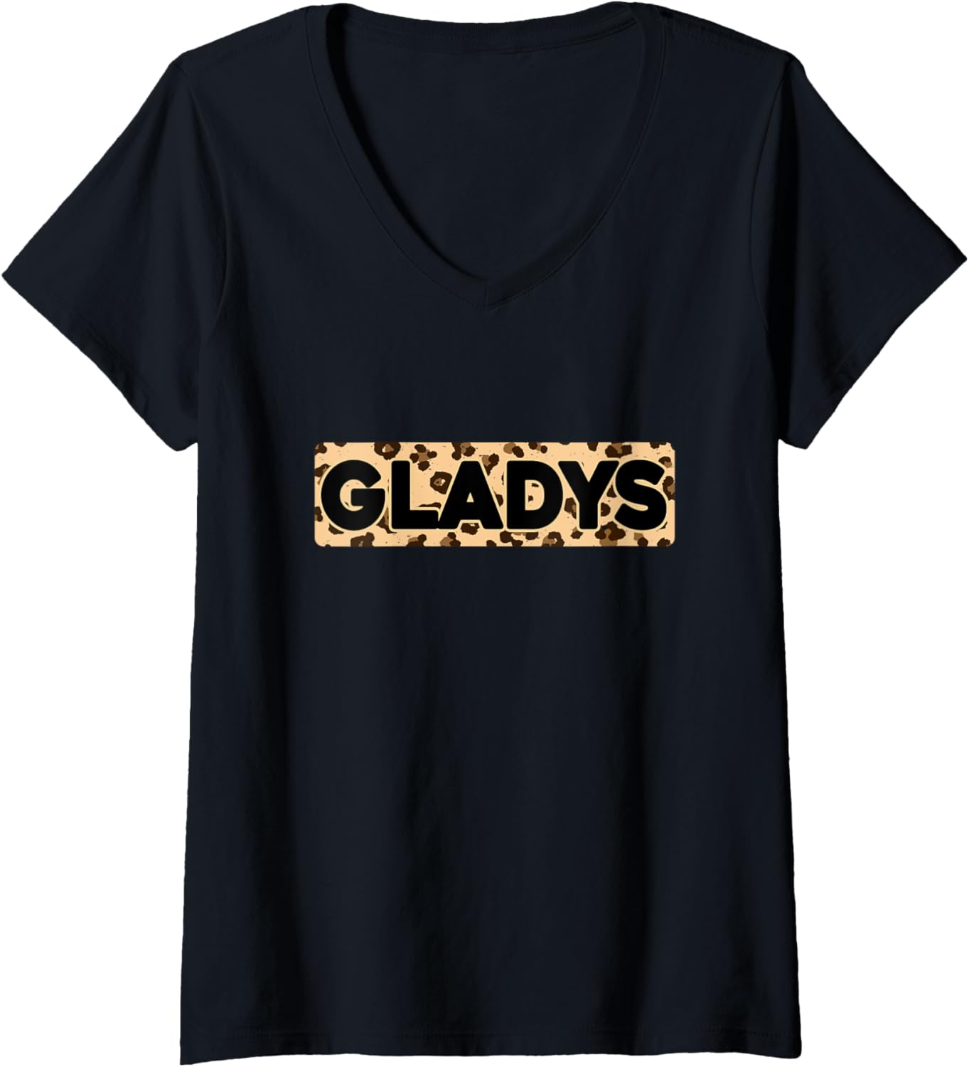 Funny Gladys Leopard Print Personalized Name Gladys V Neck Apparel Premium Print US Top Pick