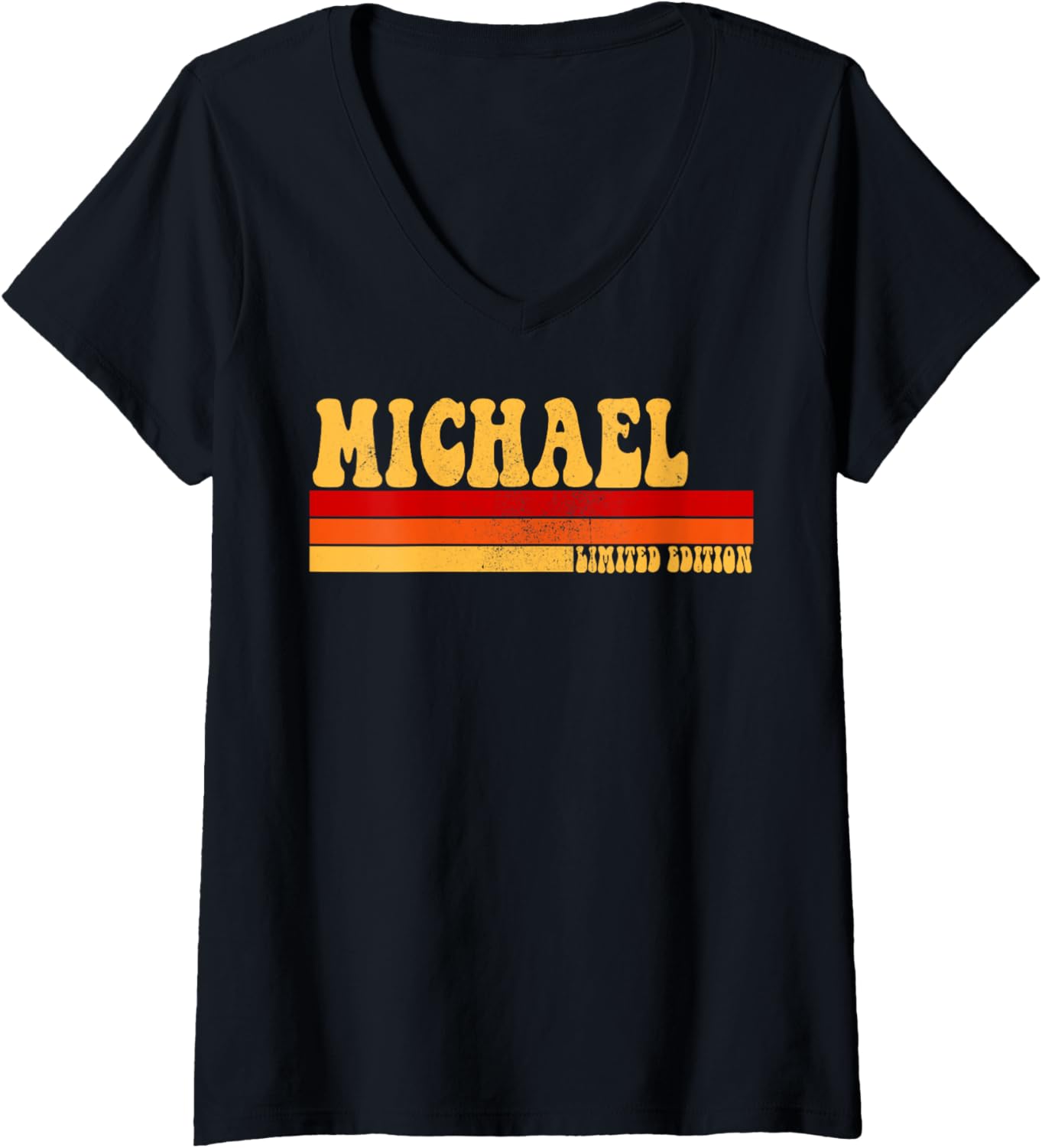 Womens MICHAEL Name Personalized Idea Men Retro Vintage MICHAEL V-Neck Apparel | US Best Seller