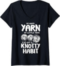Womens So Much Yarn So Little Time - Yarn Lovers T-Shirt V-Neck T-Shirt | Top Rated | Best Seller Choice
