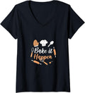 Womens Bake it happen Pastry Maker V-Neck Apparel | High Search Volume | Perfect Gift Idea