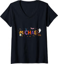 Womens Scary Halloween Witch Names Michael V-Neck Apparel | Viral Streetwear Style