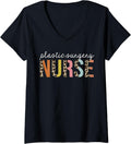 Womens Plastic Surgery Nurse Life Leopard Print RN Registered V Neck Apparel High Search Demand Best Seller Look