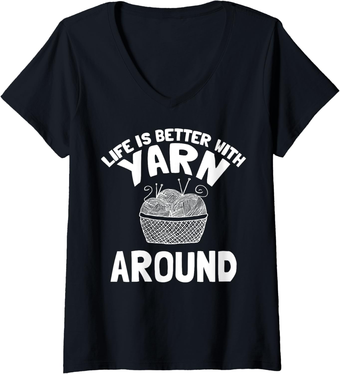 Funny Yarn Apparel - Unique Yarns Lover Design V-Neck Yarn Supply | Trending 2025 | Perfect for Crafters