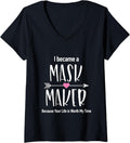 Womens i became a mask maker V-Neck Apparel | US Viral Style | Comfort Daily Wear