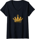 Womens Cheetah Print Crown Hearts V Neck Apparel Comfort Fit Fan Favorite