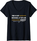 Womens This Is My Shirt for Michael A. Taylor Pittsburgh Baseball V-Neck T-Shirt | Premium Quality