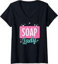 Womens Soap Lady Funny Soap Maker V-Neck Apparel | Trending 2025 | Must-Have Style