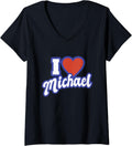 I Love Michael V-Neck Apparel | Viral Streetwear Style