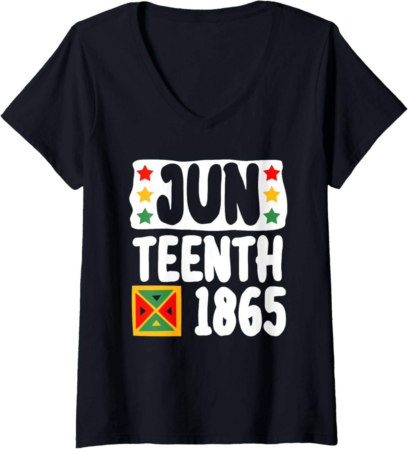Womens The Children's Place Short Sleeve Black History Graphic V-Neck T-Shirt | Premium Quality | Daily Wear Essential