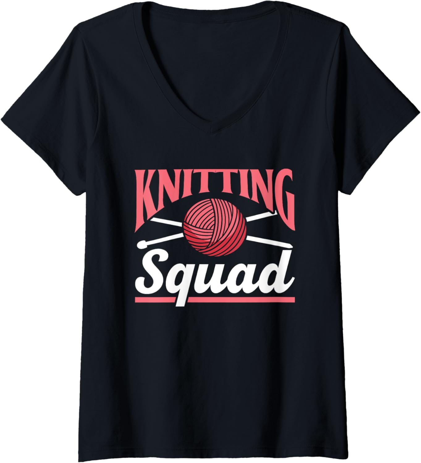 Knitting Squad Knitter Yarn Knit Hobby Knitting V-Neck Yarn Supply | High Search Volume | Perfect for Crafters