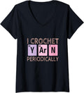Womens I Crochet Yarn Periodically - Knitting Funny Crocheting Yarn V-Neck Yarn Supply | Premium Quality | Customer F...
