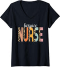 Womens Nurse Hospice Nurse Cheetah Print RN Cute Hospice Nurse V Neck Apparel High Search Demand Fan Favorite