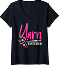 Womens Embroidery Design For Yarn Whisperer Lovers V-Neck Yarn Supply | Top Rated | High CTR Title