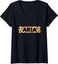 Funny Aria Leopard Print Personalized Name Aria V Neck Apparel Streetwear Style Fan Favorite