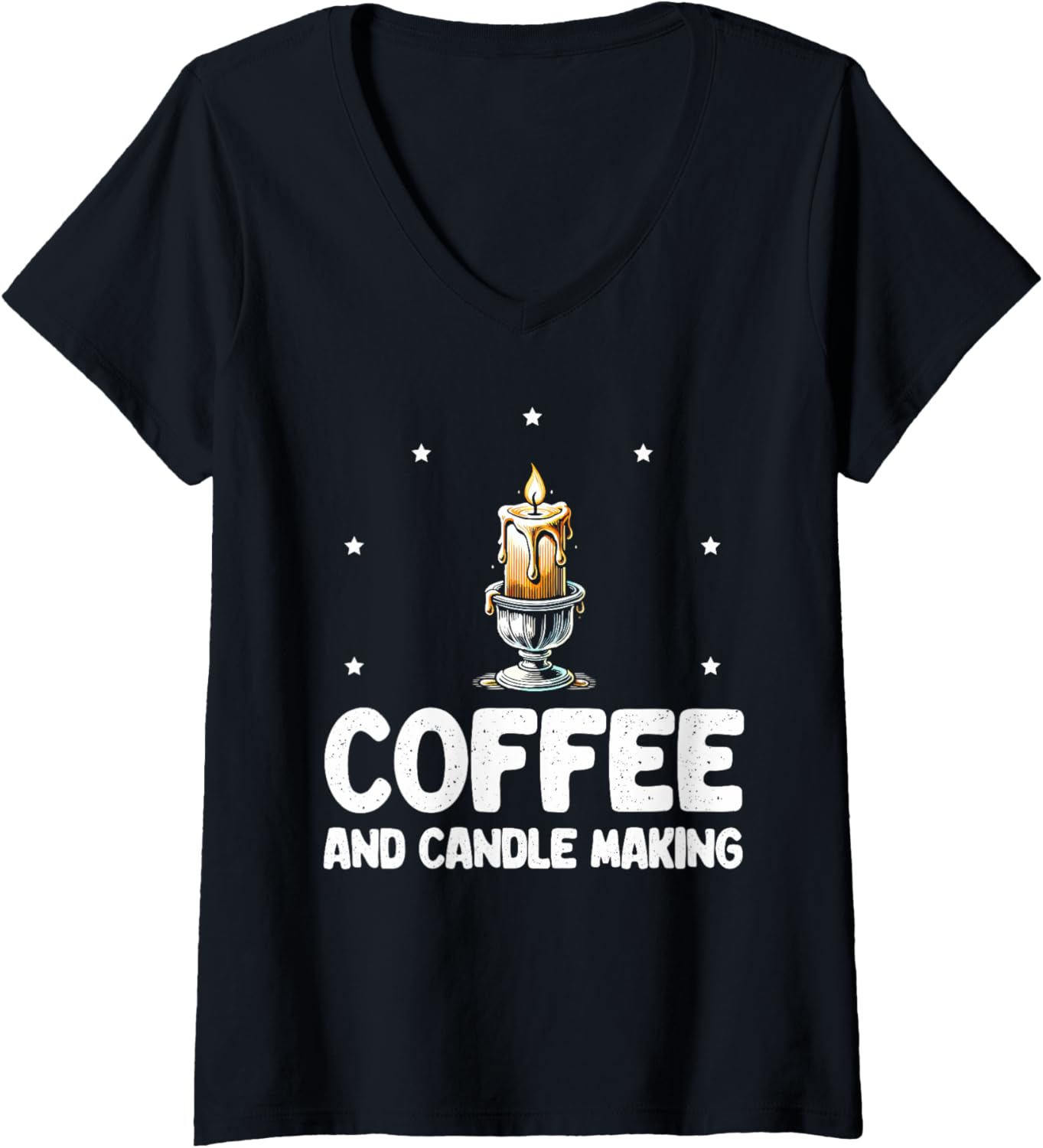 Womens Funny Candle Maker Design For Candle Lovers V-Neck Apparel | Best Seller Pick | Comfort Daily Wear