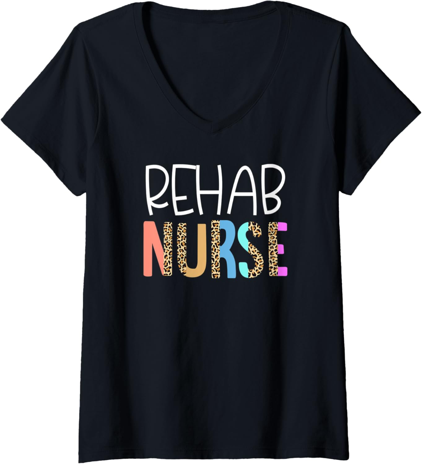 Womens Rehab Nurse Bohemian Cheetah Leopard Print Pattern V Neck Apparel High Search Demand US Top Pick