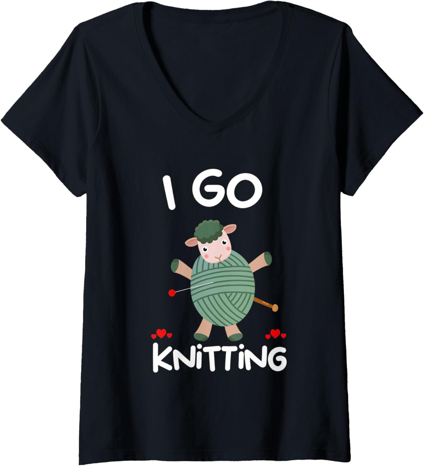 Womens I Go Knitting Funny Yarn For Knitting And Crocheting V-Neck Yarn Supply | Premium Quality | Customer Favorite