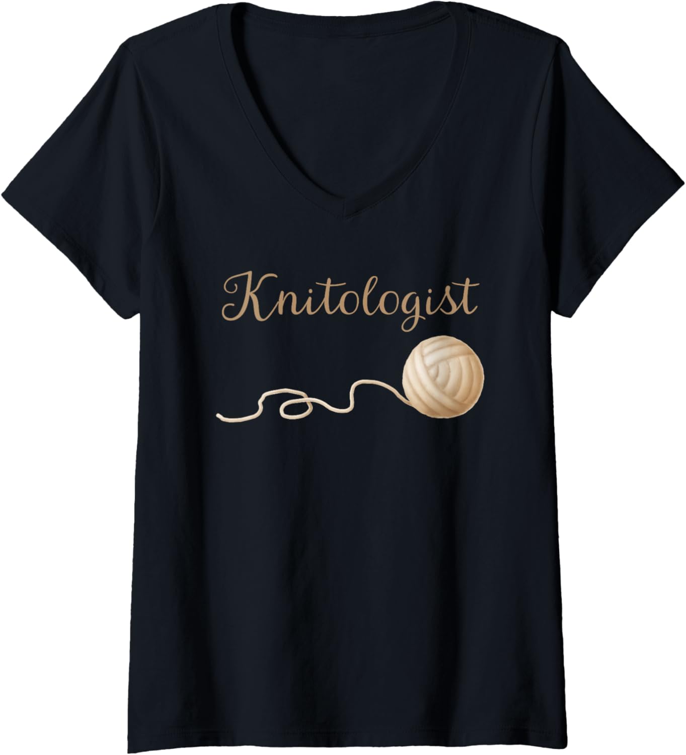 Womens Sewing Yarn Knitting Knitter Knitologist V-Neck Yarn Supply | Top Rated | Perfect for Crafters