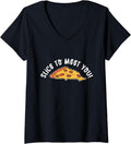 Womens Slice To Meet You! Hobby Pizza Maker Pizza Making V-Neck Apparel | Best Seller Pick | Must-Have Style