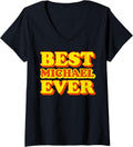 Best Michael Ever - Michael First Name Funny V-Neck Apparel | Trending 2025