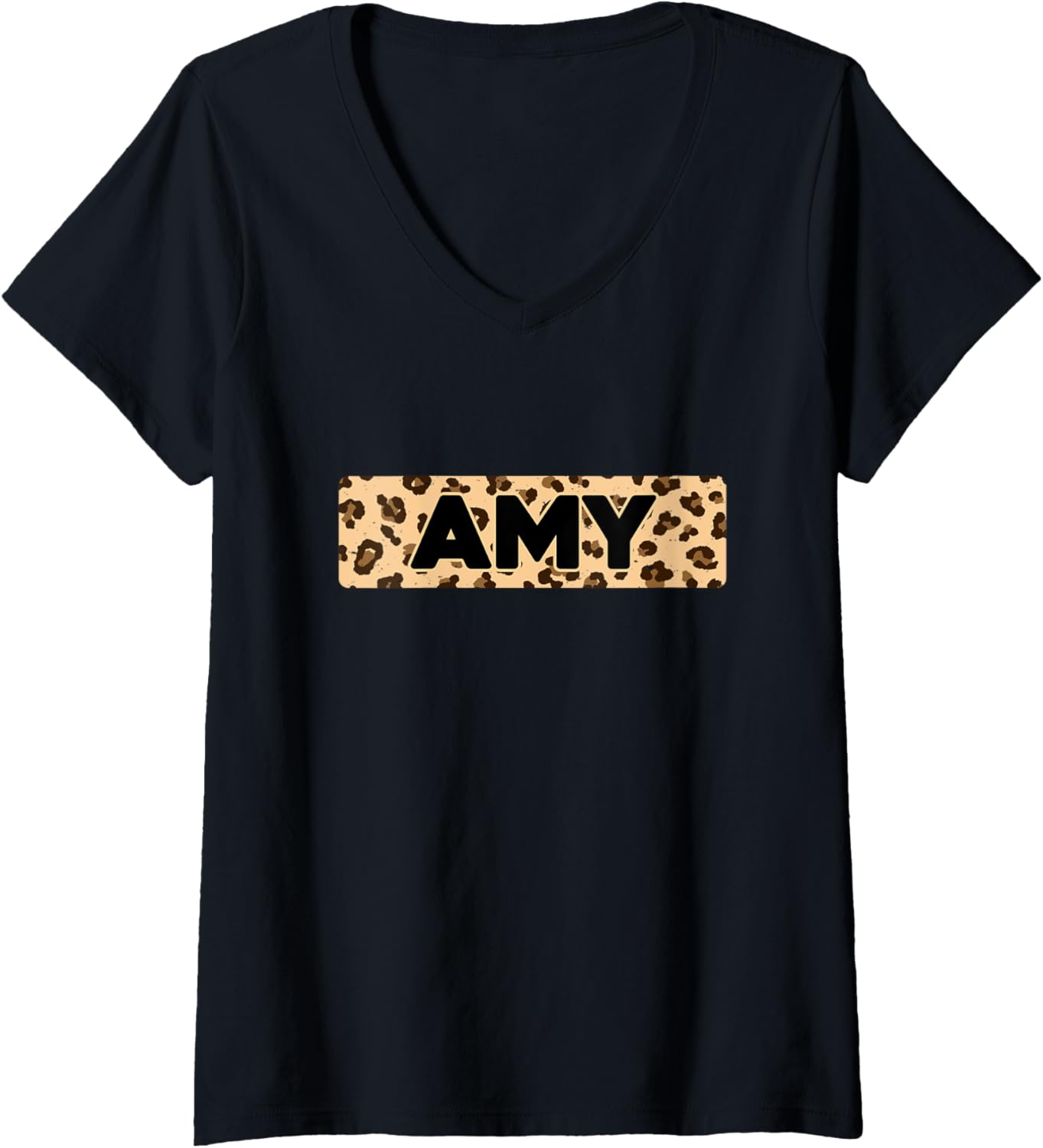 Funny Amy Leopard Print Personalized Name Amy V Neck Apparel Premium Print Hot Right Now
