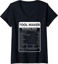 Womens Tool Maker Nutrition Facts Sarcastic Graphic V-Neck Apparel | Best Seller Pick | Perfect Gift Idea