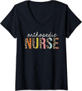 Womens Orthopedic Nurse Life Leopard Print RN Registered Nursing V Neck Apparel Viral TikTok Find US Top Pick
