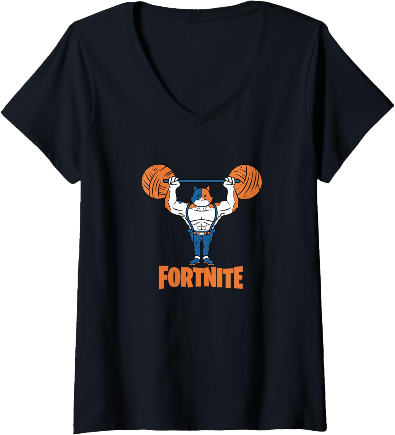 Fortnite Yarn Lifter Orange Text V-Neck Yarn Supply | High Search Volume | Customer Favorite