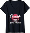 Womens Cheetah Is My Spirit Animal Fastest Cat Cheetah V Neck Apparel Streetwear Style Best Seller Look
