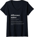 Womens difference maker Definition Dictionary Design V-Neck Apparel | High Search Volume | Must-Have Style