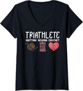 Womens Triathlete Funny Knitting Sewing Crochet Yarn Lover Grandma V-Neck Yarn Supply | High Search Volume | Perfect ...