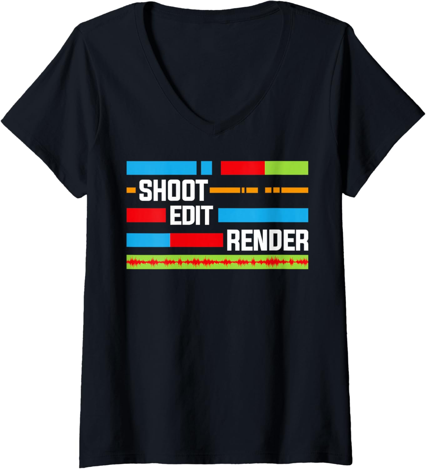 Womens Funny Video Editing Videographer Filmmaker V-Neck Apparel | Best Seller Pick | Aesthetic Fit