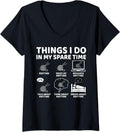 Womens Things I Do in My Spare Time Funny Knitting Yarn Lover V-Neck Yarn Supply | Top Rated | High CTR Title
