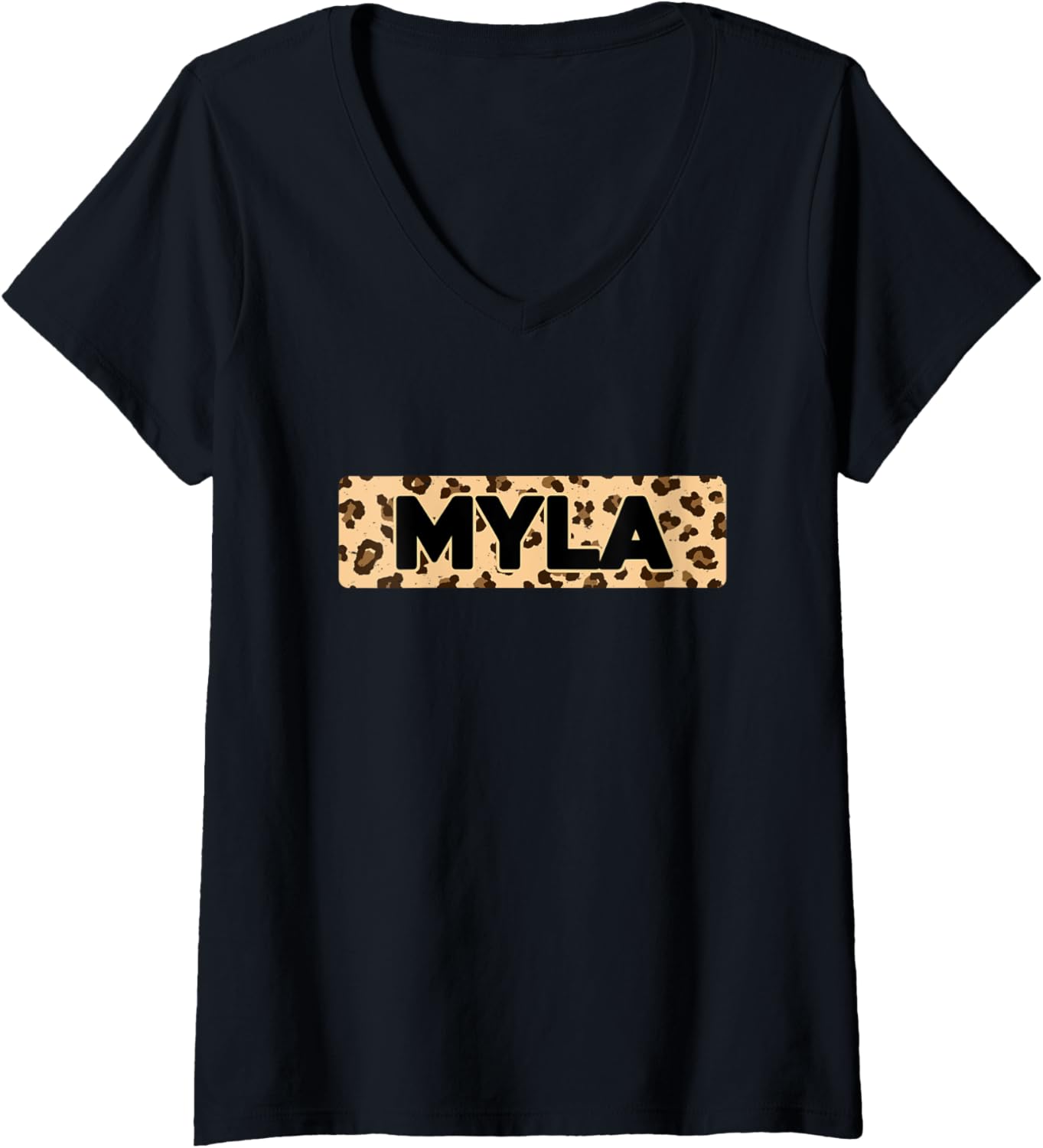 Funny Myla Leopard Print Personalized Name Myla V Neck Apparel Premium Print Best Seller Look