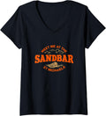 Womens Meet Me at the Sandbar St Michaels Summer Maryland Tropical V-Neck Apparel | US Best Seller